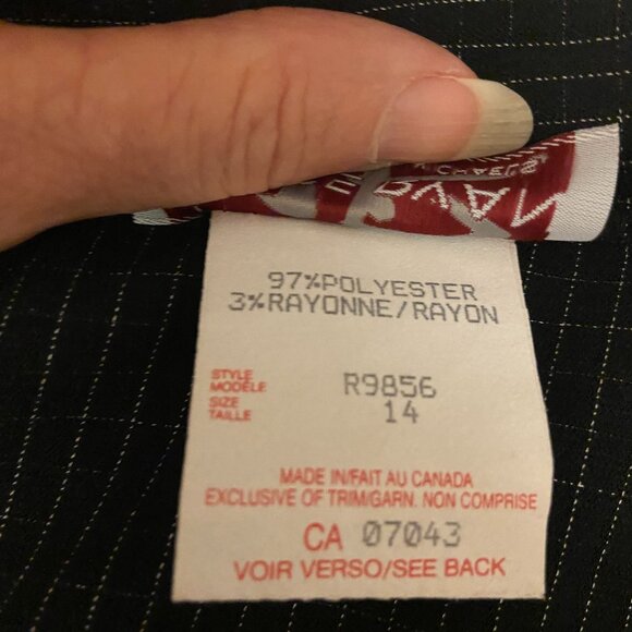 Jesse Ryan Straight Black With White Checks Skirt - Picture 6 of 6